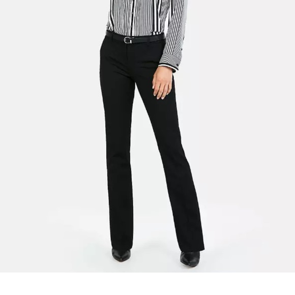 Express Columnist  Barely Boot Pants Black Work - Picture 1 of 8